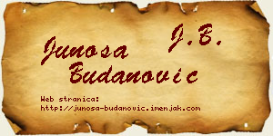 Junoša Budanović vizit kartica